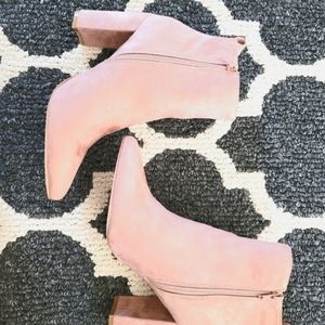 Rose Pink Suede Boots